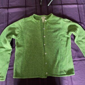 Spring Green Small LL Bean Cardigan